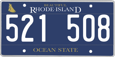 RI license plate 521508