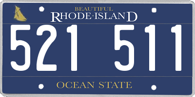 RI license plate 521511