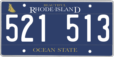 RI license plate 521513