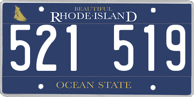 RI license plate 521519