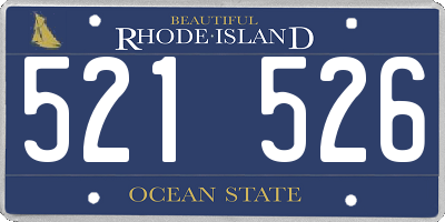 RI license plate 521526