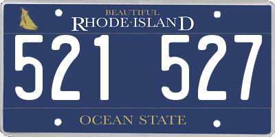 RI license plate 521527