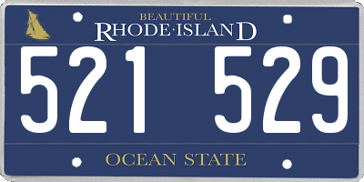 RI license plate 521529