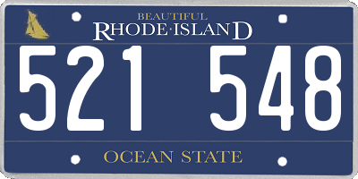 RI license plate 521548