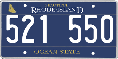 RI license plate 521550
