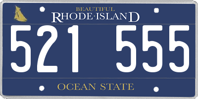 RI license plate 521555