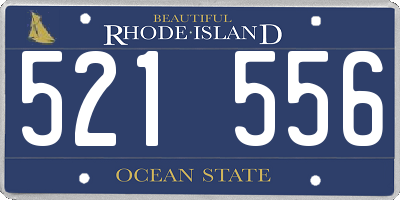 RI license plate 521556