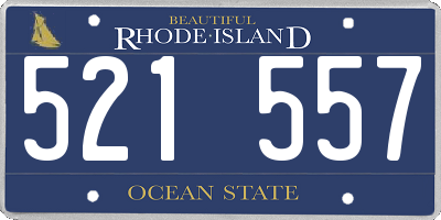 RI license plate 521557