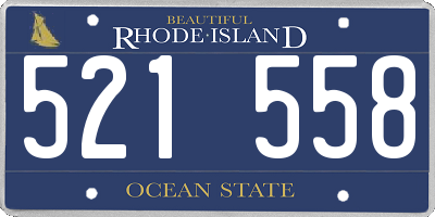 RI license plate 521558