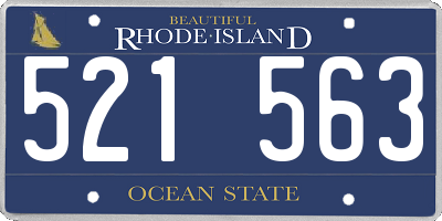 RI license plate 521563