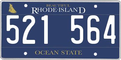 RI license plate 521564