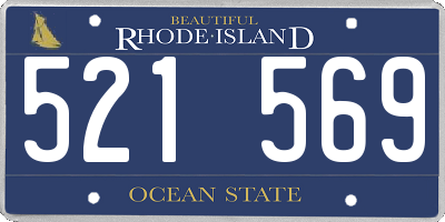 RI license plate 521569