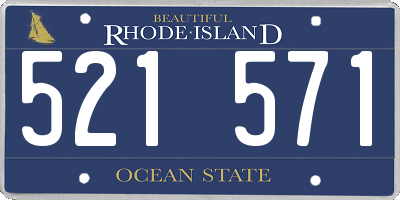 RI license plate 521571