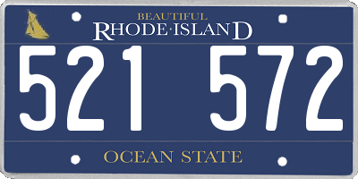 RI license plate 521572