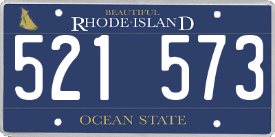 RI license plate 521573