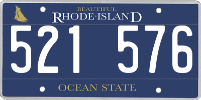 RI license plate 521576