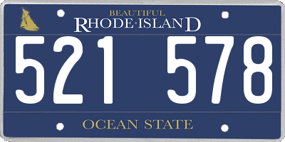 RI license plate 521578