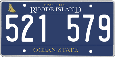 RI license plate 521579