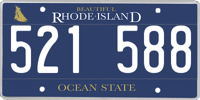 RI license plate 521588
