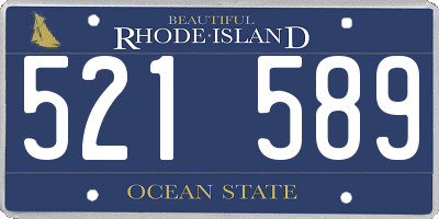 RI license plate 521589