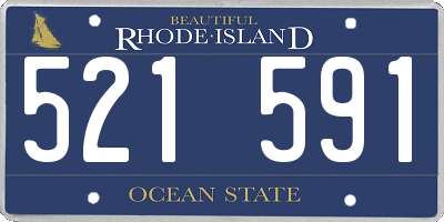 RI license plate 521591