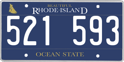 RI license plate 521593