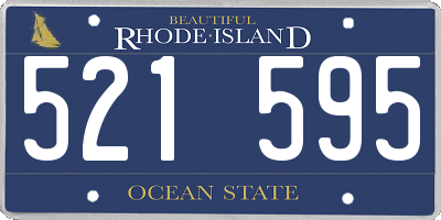 RI license plate 521595