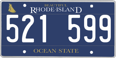 RI license plate 521599