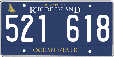 RI license plate 521618
