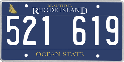 RI license plate 521619