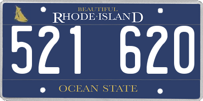 RI license plate 521620