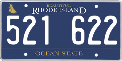 RI license plate 521622