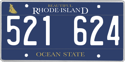 RI license plate 521624