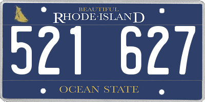 RI license plate 521627