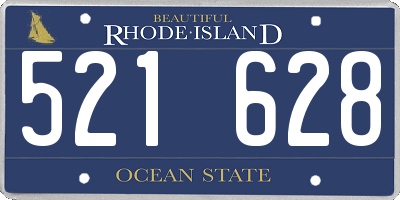 RI license plate 521628