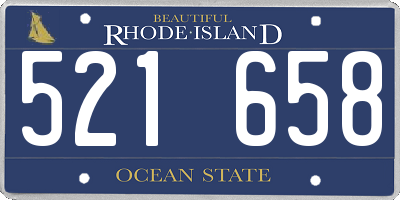 RI license plate 521658