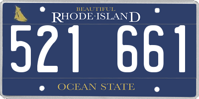 RI license plate 521661