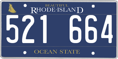 RI license plate 521664