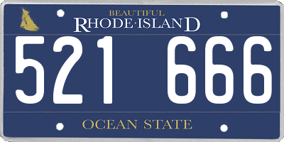 RI license plate 521666