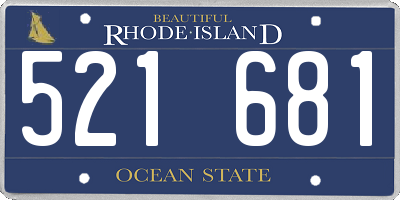 RI license plate 521681