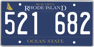 RI license plate 521682