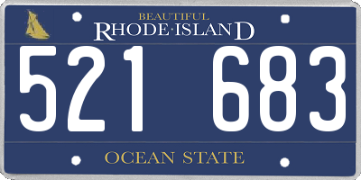 RI license plate 521683