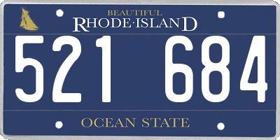 RI license plate 521684