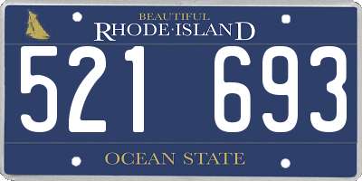RI license plate 521693