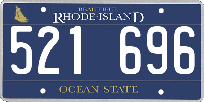 RI license plate 521696