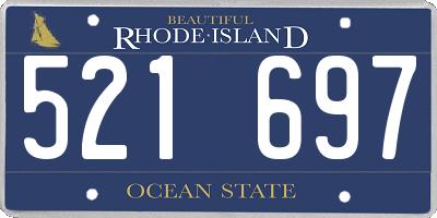 RI license plate 521697