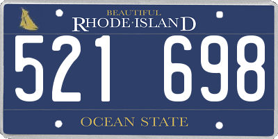 RI license plate 521698