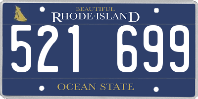 RI license plate 521699