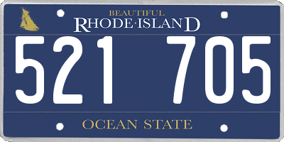 RI license plate 521705