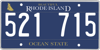 RI license plate 521715